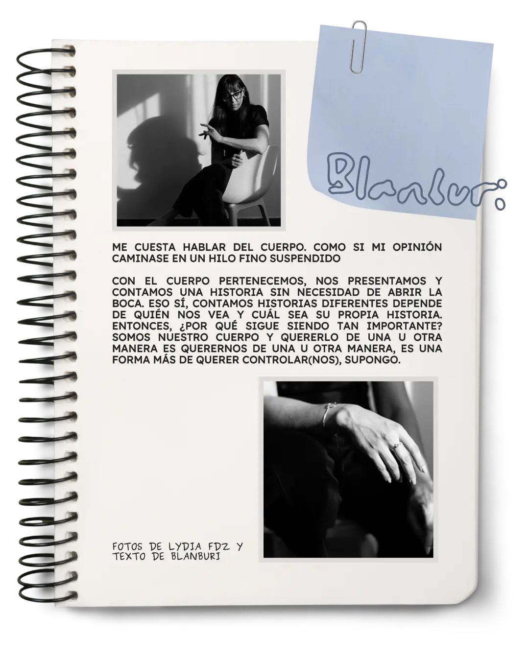 texto blanburi cuerpo